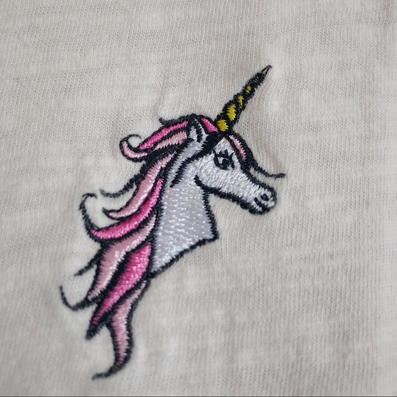 Size M, Forever 21, Unicorn Embroidered Tee - Picture 3 of 3